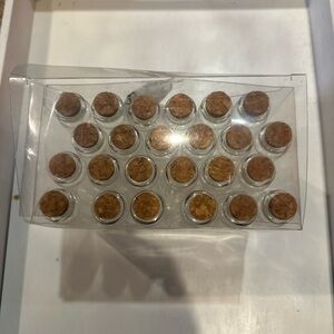Set of Mini Glass Tube/Bottles with Cork Stoppers